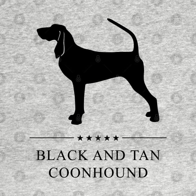 Black and Tan Coonhound Black Silhouette by millersye